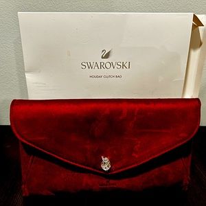 Swarovski Red Velvet Holiday Clutch purse